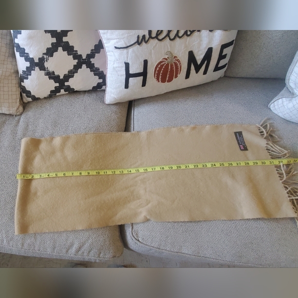 100% Cashmere Unbranded tan 12"x65" - Picture 7 of 7